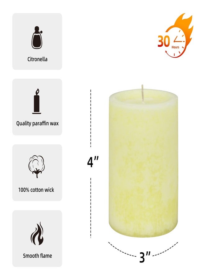 Jeco 3" x 4" Ivory Vanilla Scented Pillar Candle - Image 4