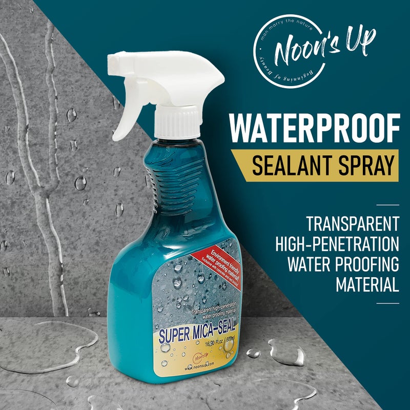 NOON's UP Super Mica-Seal Waterproof Spray | Greatly Penetrating Concrete Sealer Outdoor Waterproof Sealant | Bird Bath Sealant & Outdoor Cement Sealer | Concrete Sealer Spray (16.90 Fl Oz.) - Image 2