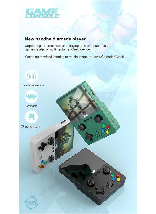 X6 PROFESSIONAL STYLING - X6 Retro Game Console - 32GB, 10,000+ Classic Games, 3.5" IPS, Dual Joystick, 11 Emulators, TV Output, Portable Gaming System - Image 1