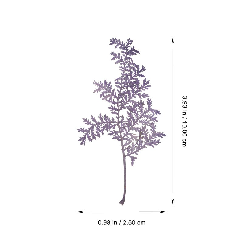 48 Dried Purple Artemisia Leaves For DIY Pressed Crafts Resin Bookmarks - Image 3