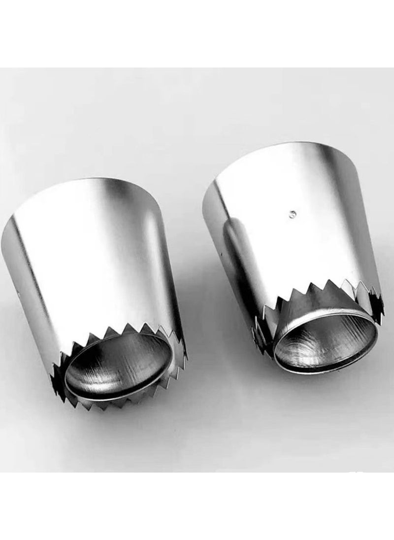 Generic - 1 Set/2pcs, Cookies Mold Kits, Cream Piping Tips Sultan Ring Cake Decorating Mold, Baking Accessory, Sultan Tube Icing Piping Nozzles Cookie Biscuit Ice Cream Pastry Tips Cake Decorating Tools - Image 1