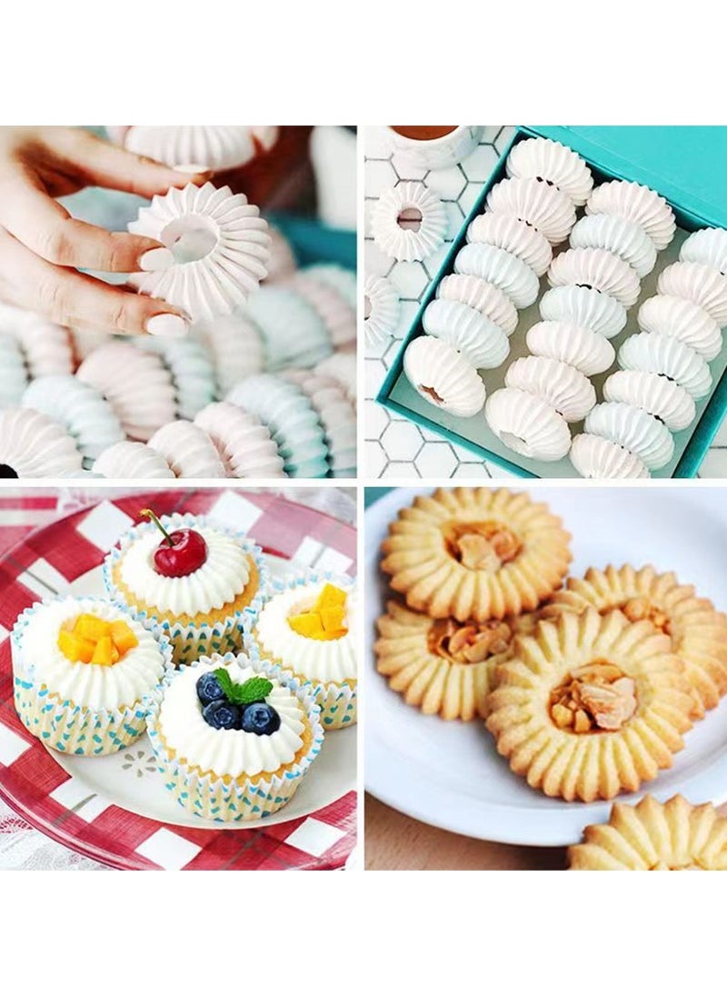 Generic - 1 Set/2pcs, Cookies Mold Kits, Cream Piping Tips Sultan Ring Cake Decorating Mold, Baking Accessory, Sultan Tube Icing Piping Nozzles Cookie Biscuit Ice Cream Pastry Tips Cake Decorating Tools - Image 1