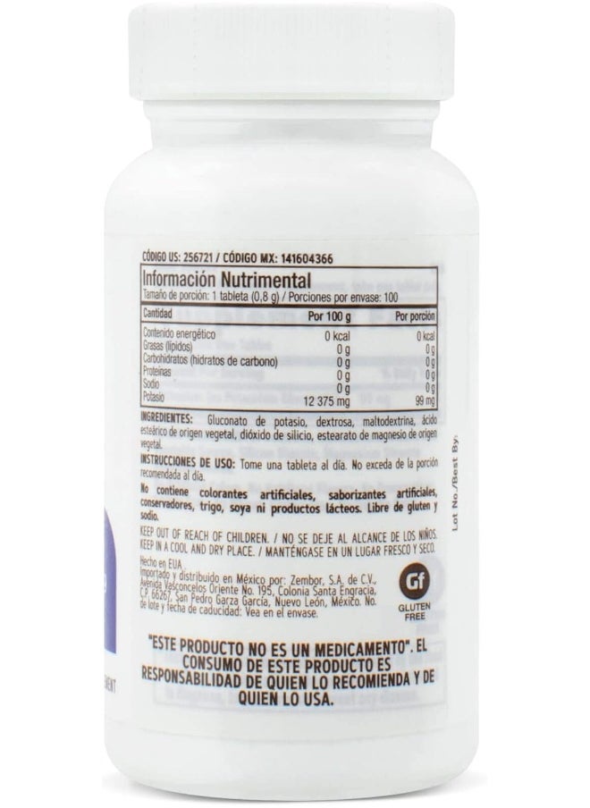 GNC Potassium Gluconate 99Mg, 100 Tablets, Supports Normal Muscle Function  - Image 2
