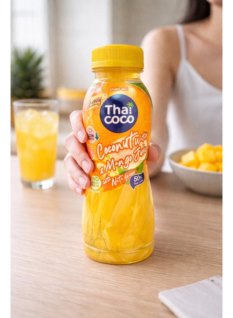 Thai Coco Coconut Water & Mango Juice with Nata de Coco 320ml - Image 2