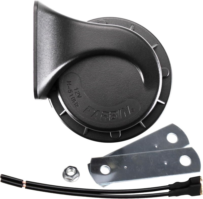 FARBIN Compact Horn 12V Car Horn Loud High Tone 510HZ Waterproof Universal for Any Vehicles (Single high pitched, 12v) - Image 1