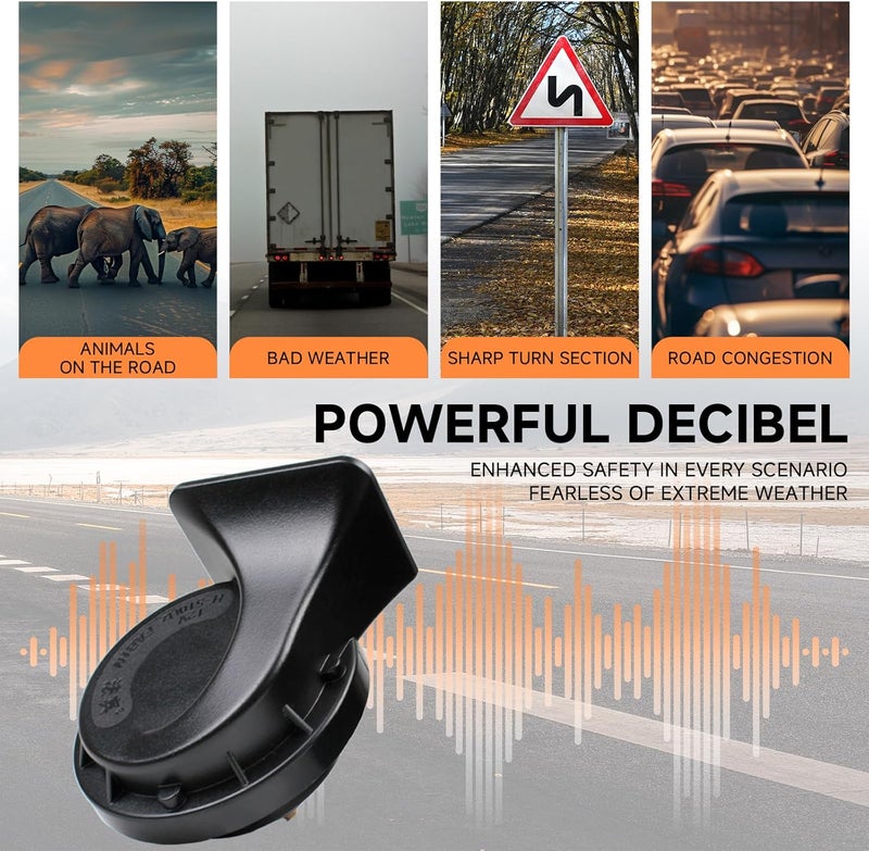 FARBIN Compact Horn 12V Car Horn Loud High Tone 510HZ Waterproof Universal for Any Vehicles (Single high pitched, 12v) - Image 2