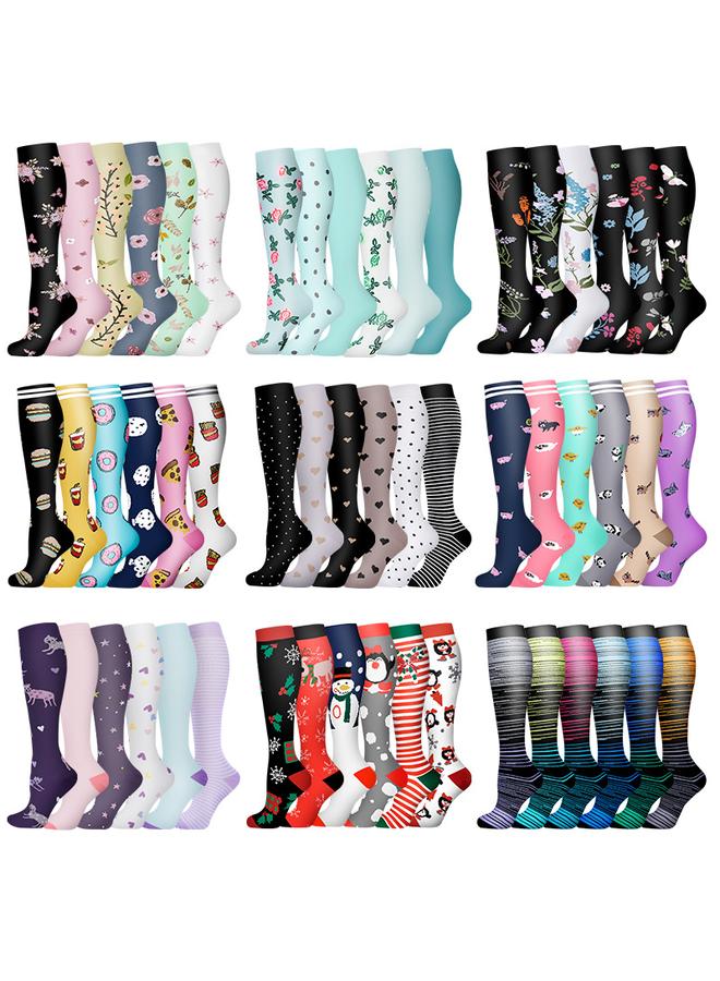 Bluejw New Cross Border Pressure Socks Combination Suit Sports Stockings European And American Yoga Socks Compression Socks  Small Leg Socks  - Image 2