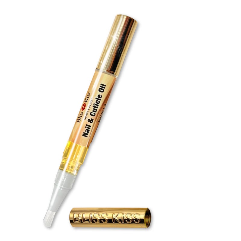 Bliss Kiss | 1 Vanilla Fragrance | Nail Oil Cuticle Pen w/Vitamin E & Jojobaâ¤Nail Strengthener Nail Growth Serum for Brittle Peeling Breaking Thin Nails - Image 1