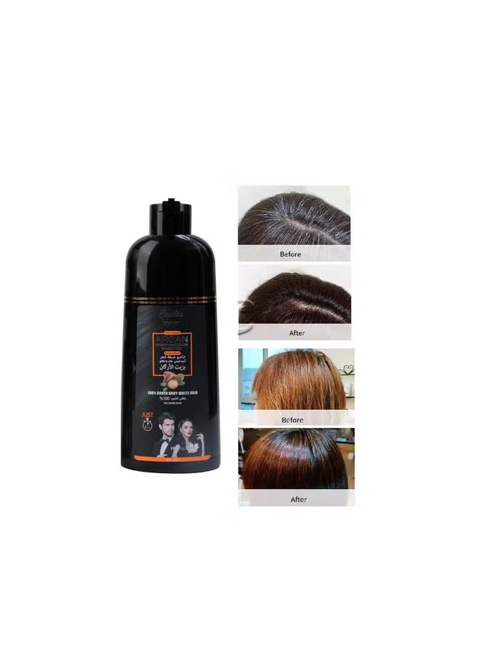 سيسيليا صبغه للشعر شامبو بزيت الارجان اسود طبيعي 420 مل - Image 2