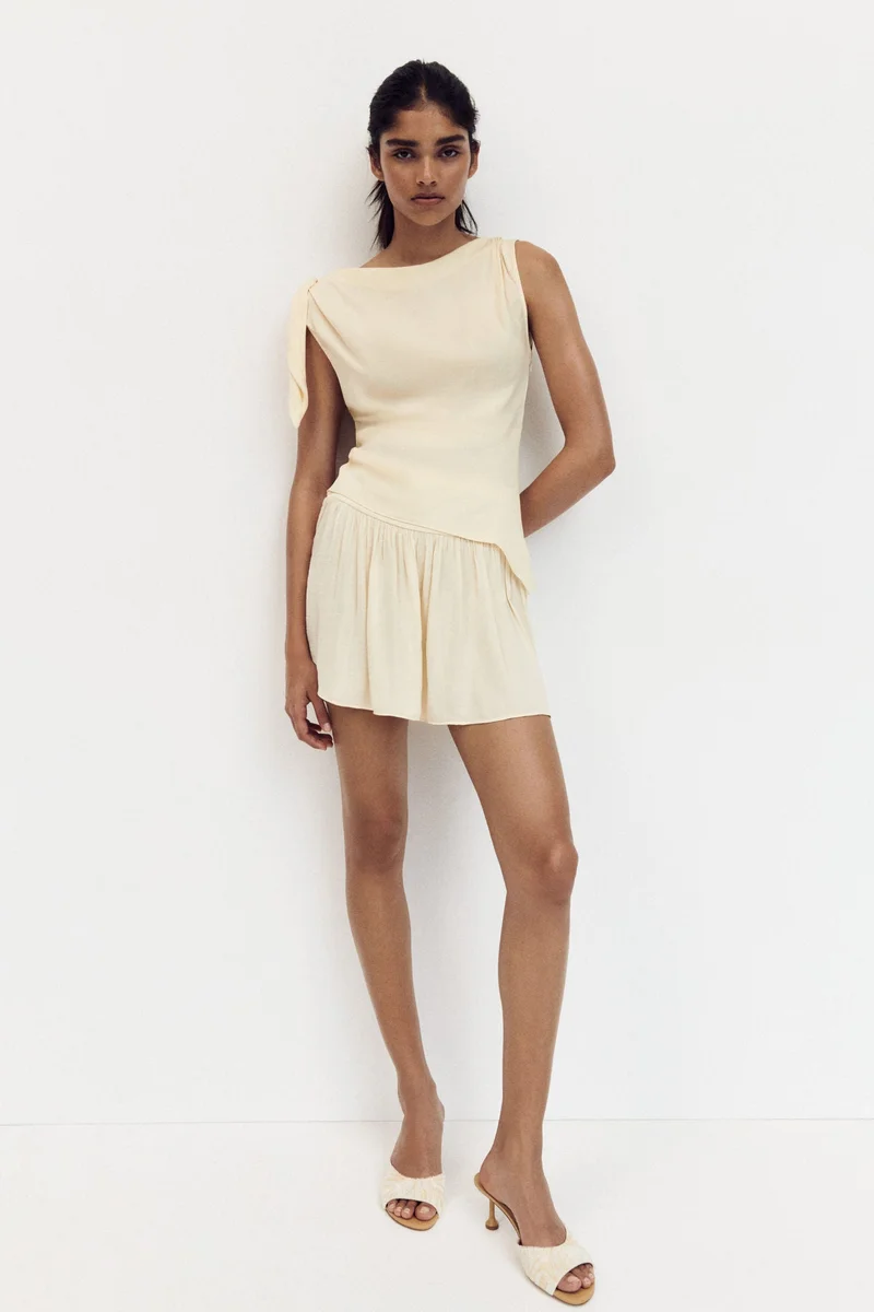 H&M Asymmetric tie-detail top