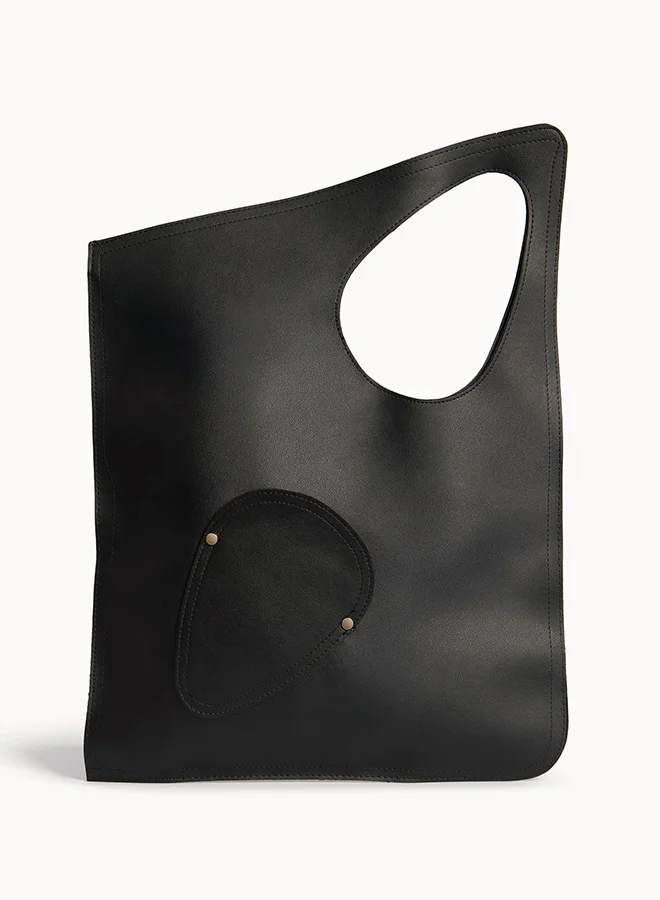 Wecre8 Black Asymmetrical Tote Bag