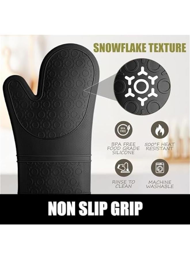 رينكس مجموعة ات فر وحوامل اواي طويلة للغاية م الميكاكوز، ات فر ووسادات ساخة، ات فر  مقاومة للحرارة مع ات فر صغيرة ووسادات ساخة لحوامل الاواي للطخ والخز اسود) - Image 3