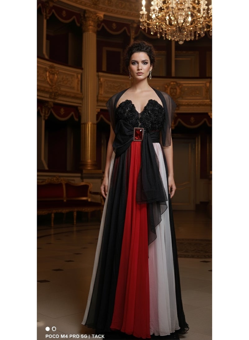 رد كاربت فستان سهرة فاخر بتصميم أنيق وعصري - Image 1