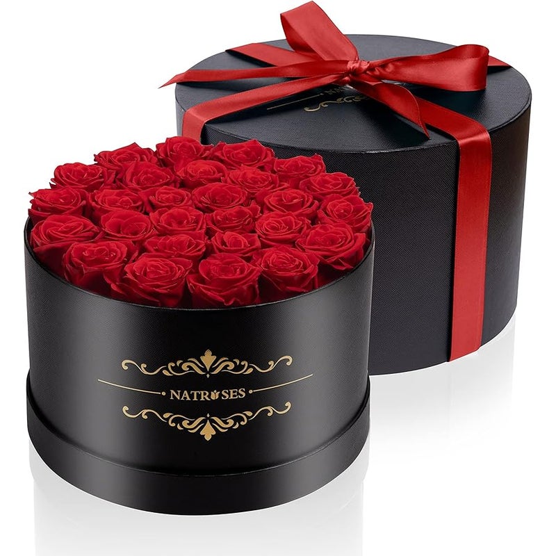 NATROSES Gifts for Her 27 Piece Forever Preserved Roses in a Box, Preserved Flowers for Delivery Birthday, Flowers Gifts for Mothers Day, Red - Image 4