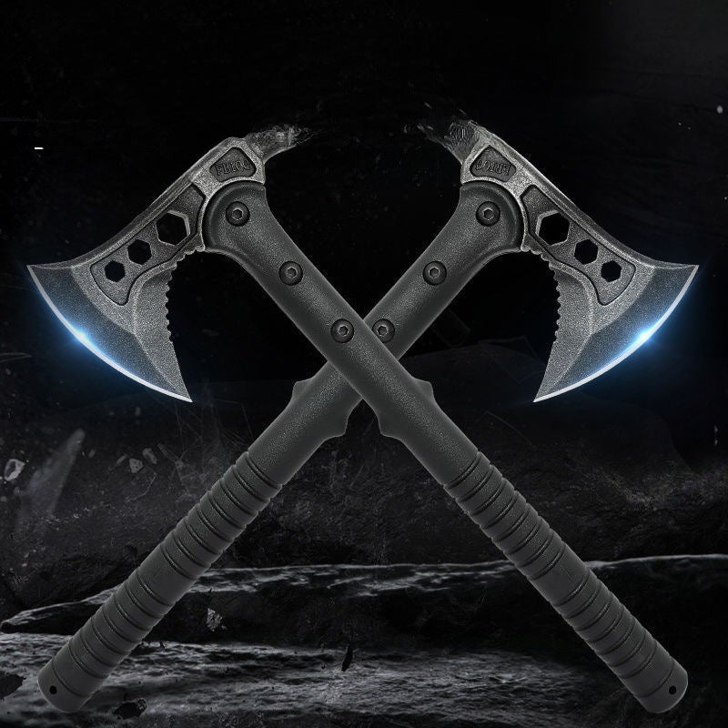 Multi-functional Tactical Axe Mountain Cutting Edge Hand Axe Knife Outdoor Self-defense Survival Weapon Special Cupwood Cutting Engineering Axe(Fighting Tactical Axe) - Image 2