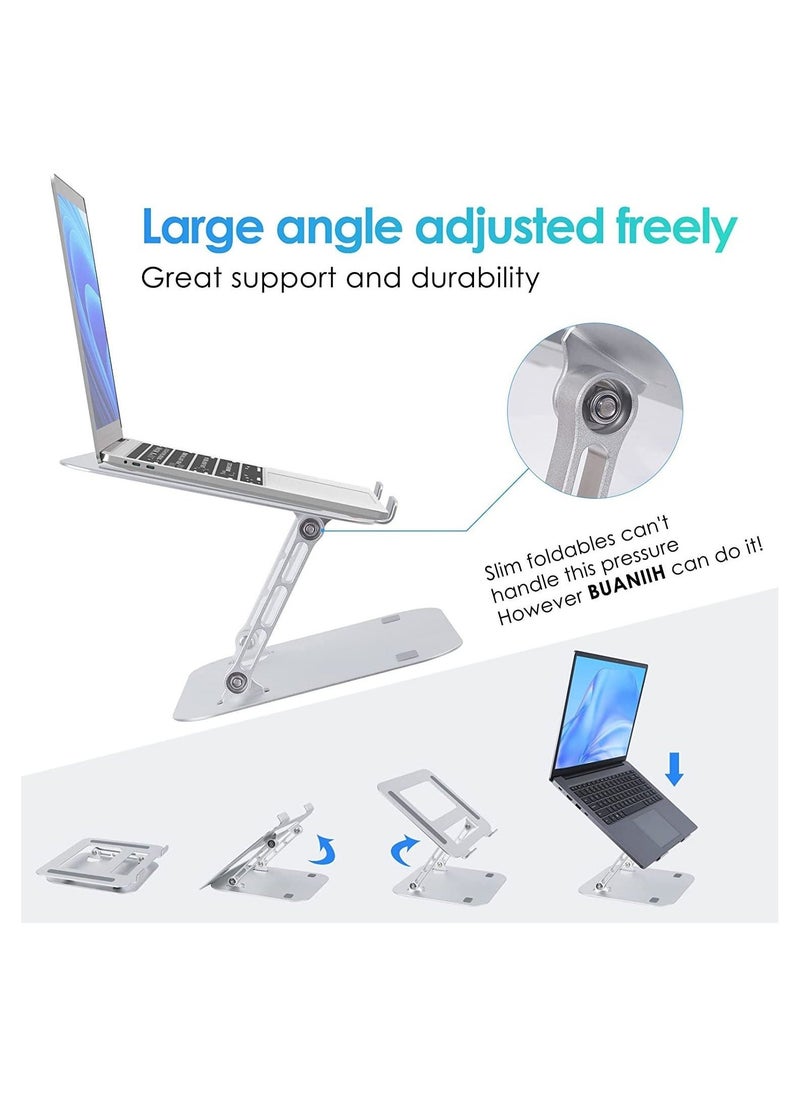 Laptop Stands,Multi-Angle Adjustable Laptop Holder Stand for Desk,Aluminum Ergonomic with Heat-Vent Portable Laptop Riser Holder Stand Compatible with MacBook Dell, HP, Lenovo More 10” to 17” Laptops - Image 5