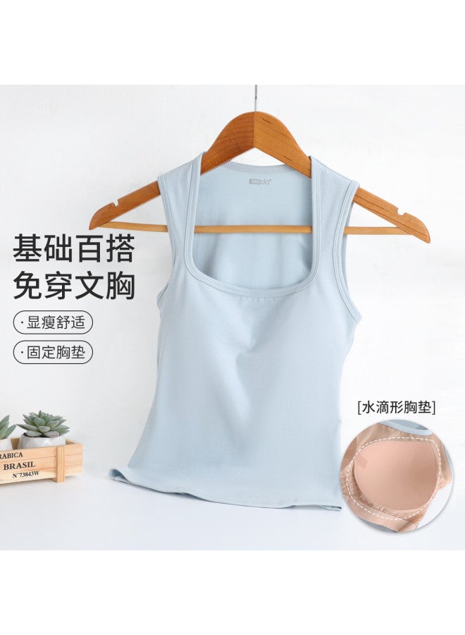 Red Bean Women'S Camisole With Built-In Bra Pads, Wearable As Outerwear, Slimming And Figure-Flattering Inner Top - Image 2