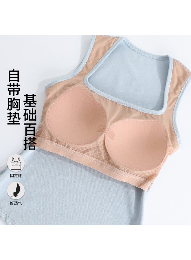 Red Bean Women'S Camisole With Built-In Bra Pads, Wearable As Outerwear, Slimming And Figure-Flattering Inner Top - Image 5