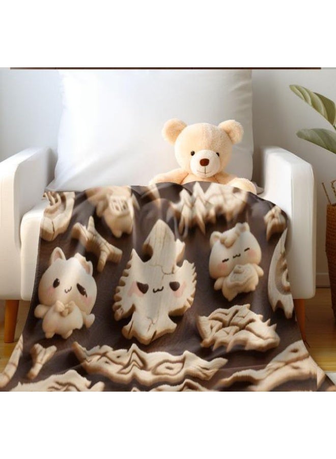 general Baby and children's cartoon flannel thin blanket (warm and comfortable, suitable for sleep, game use) 70cm*100cm - Image 4