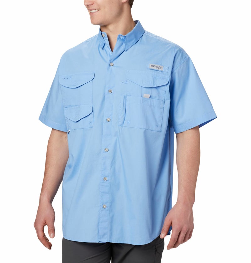 Columbia Mens PFG Bonehead Short Sleeve Fishing Shirt White Cap Medium - Image 2