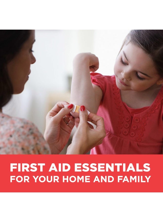 Band-Aid مجموعة الإسعافات الأولية المحمولة متعددة الأغراض من جونسون آند جونسون للقطع والخدوش والالتواءات والحروق، مثالية للمنزل والسيارة والسفر والتخييم والطوارئ الخارجية، 160 قطعة - Image 5