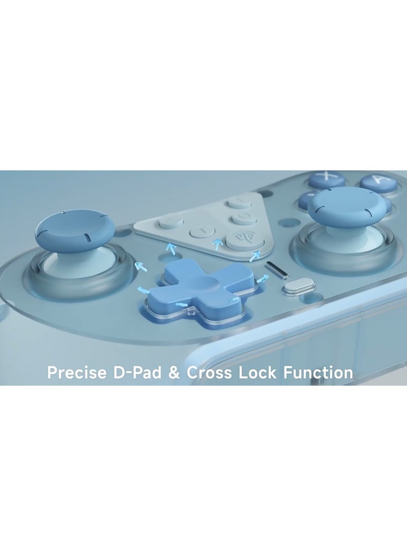 Classic Gamepad EasySMX T39 Switch Controller Bluetooth Gaming Controller Compatible with Switch/Switch Lite/OLED with Protective Case/TURBO Burst Function & Screenshot Function/NFC Function/Precise Direction Control Design & Lock Function/6-Axis Gyro Motion Control/Hall Sensor Joystick/4-Level Vibration Feedback/One Key Wake Up 600mAh Battery Paly for 21 hours Light Weight Ergonomics 9 Colors RGB Lighting