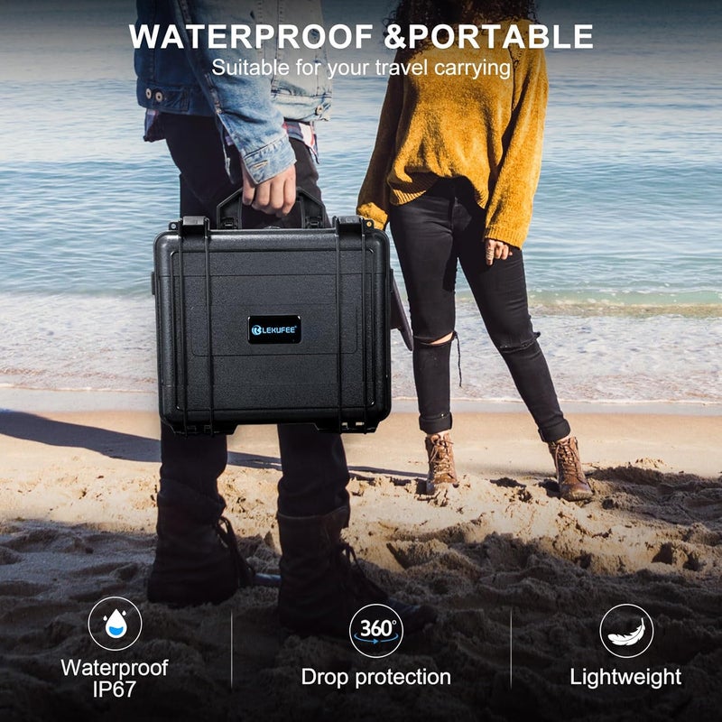 Lekufee Portable Waterproof Hard Case for DJI Mini 4 Pro/3 Pro/3 Drone, RC 2/RC N3/N2, Goggles 2/3/Integra, RC Motion 2/3 and Accessories(Case Only) - Image 5