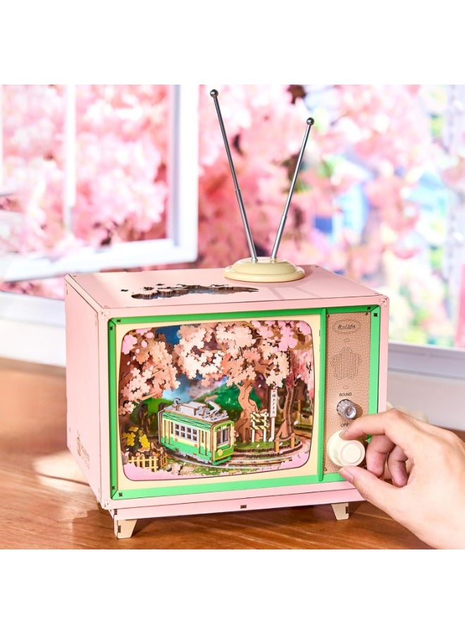 ROBOTIME Rolife Sakura Dreamy Tour DIY Music Box 3D Wooden Puzzle AMT02 - Image 3