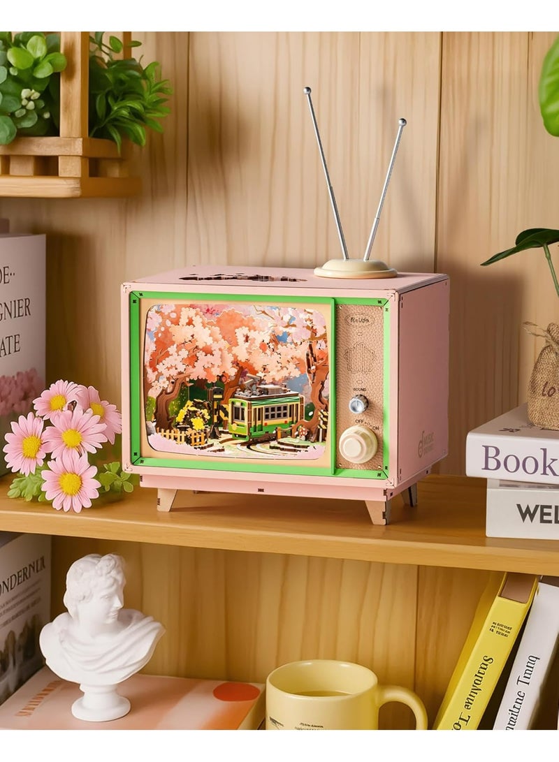 ROBOTIME Rolife Sakura Dreamy Tour DIY Music Box 3D Wooden Puzzle AMT02 - Image 2