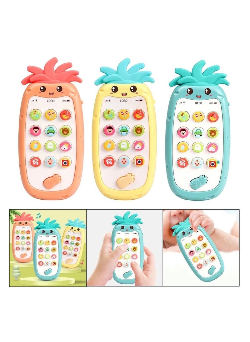 MAGIC VAULT Silicone Mobile Phone Toy with Light Music and teether for Babies 6 Months +  - Image 2