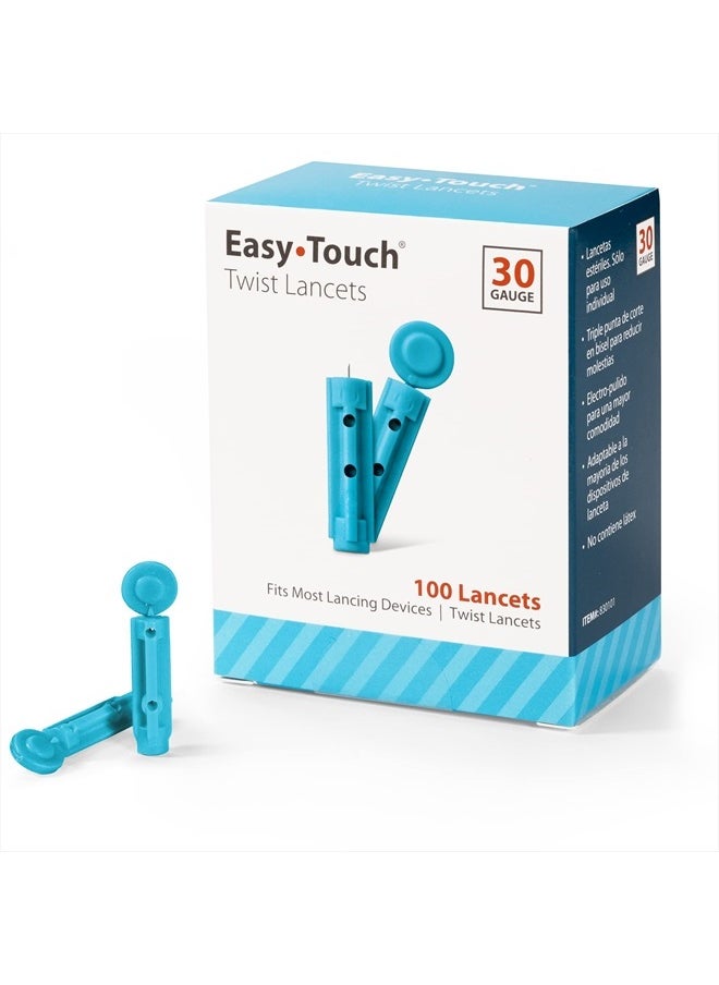 Easy Touch EasyTouch Twist Lancets, 30 G, Box of 100  - Image 1