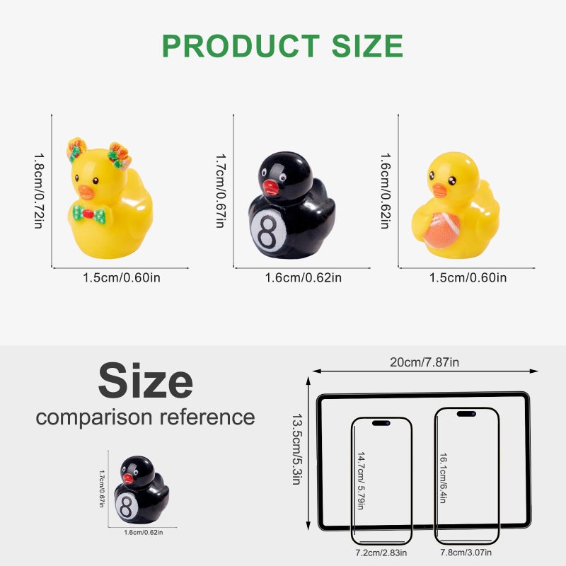 Nerfcareani 80PCS Multicolor Tiny Resin Ducks to Hide Little Ducks Figurines Small Miniature Ducks Figures Bulk for Topper Desk Garden Dollhouse Landscape Aquarium Ornaments DIY Crafts & Decor - Image 4