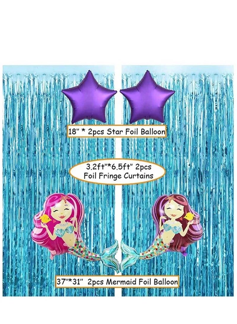 Brain Giggles Mermaid Theme Birthday Decoration Set - 51pcs - Image 2