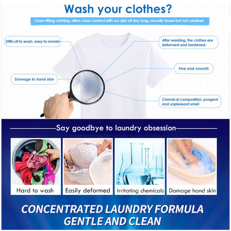 40PCS Washing Soap Laundry Tablets Laundry Paper Clothes Detergent Home Supplies Travel Tool Handguard Cloth Cleaning 11*7*1cm - Image 5