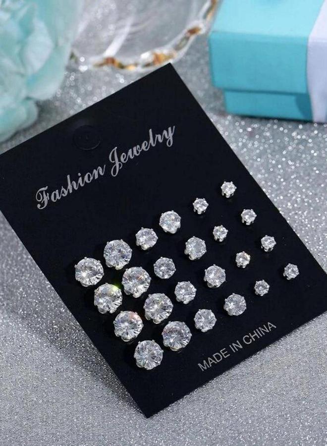 Take Two Set of 12 - Crystal Stud Earrings - Image 2