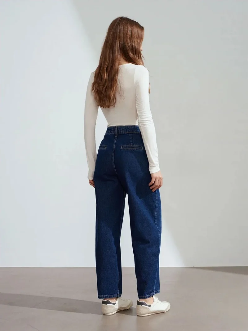 ديلفين Dilvin Women's High-Waist Wide-Leg Jeans
