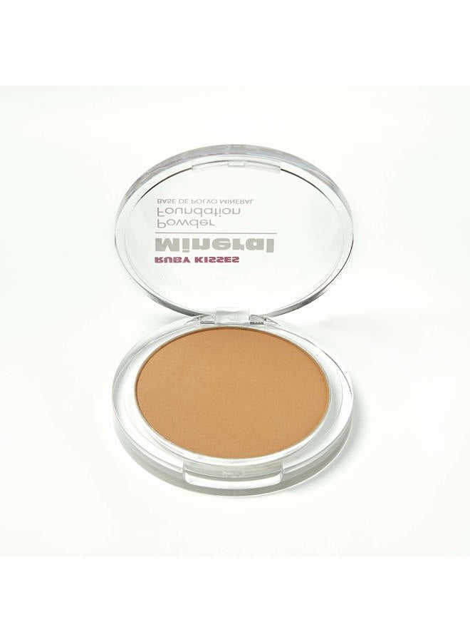 Ruby Kisses Mineral Pressed Powder Foundation, Medium to Full Coverage Natural Finish 0.35 Ounce (Mocha) - Image 2