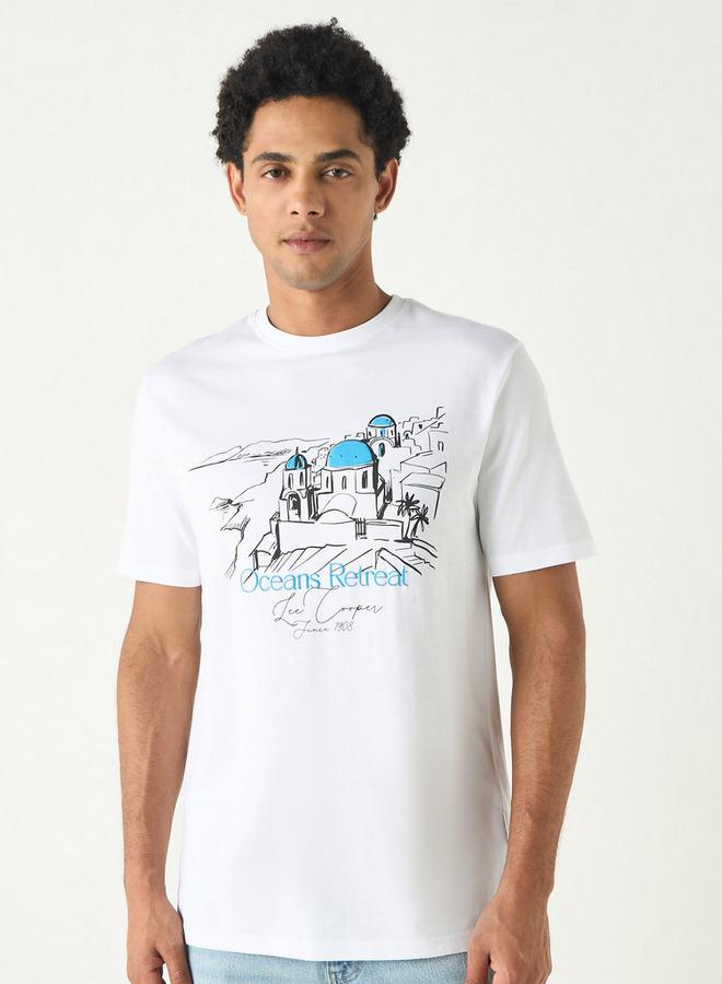 لي كوبر تيشيرت بياقة ضيقة وأكمام قصيرة وطبعات من لي كوبر - Image 1