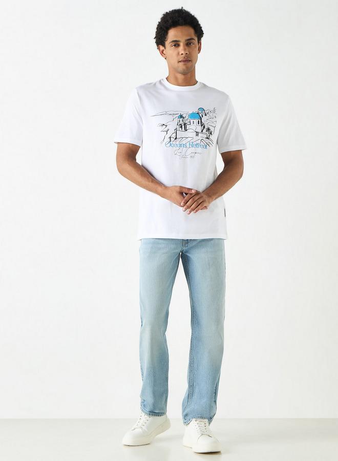 لي كوبر تيشيرت بياقة ضيقة وأكمام قصيرة وطبعات من لي كوبر - Image 2