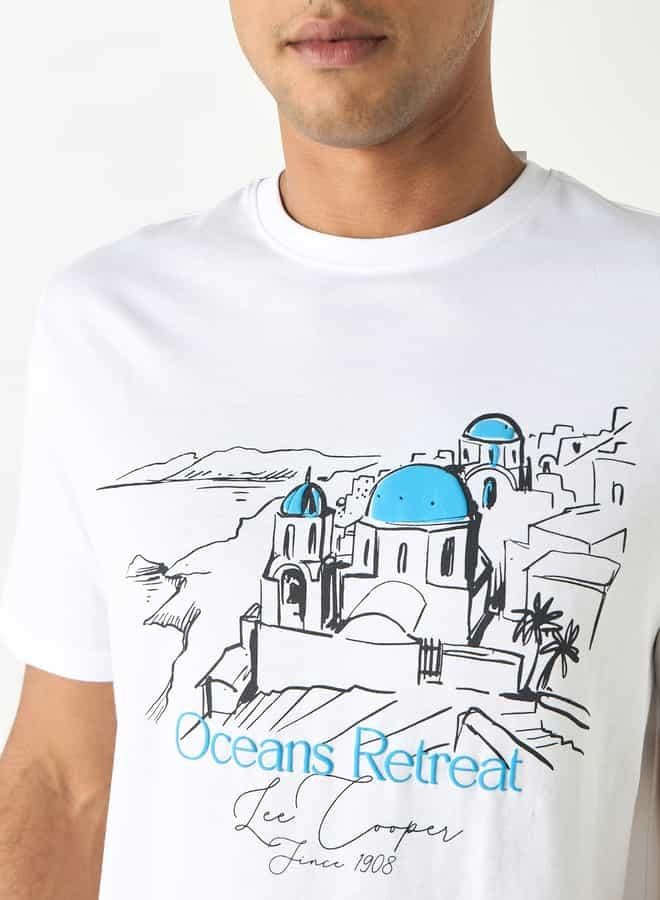 لي كوبر تيشيرت بياقة ضيقة وأكمام قصيرة وطبعات من لي كوبر - Image 4