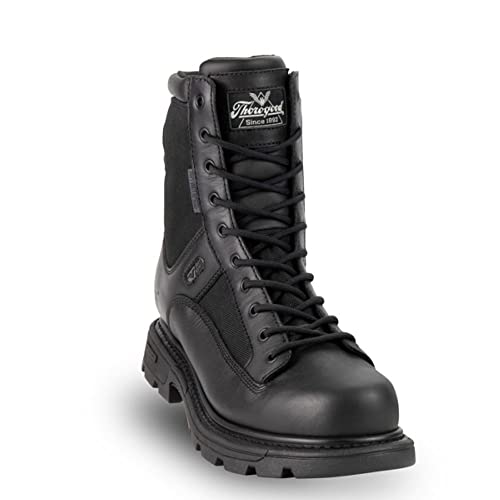 Thorogood GEN-Flex2 8” Side-Zip Waterproof Black Tactical Boots for Men and Women - Lightweight Leather and Nylon with Slip-Resistant Outsole; EH Rated, Black - 11.5 W US - Image 1