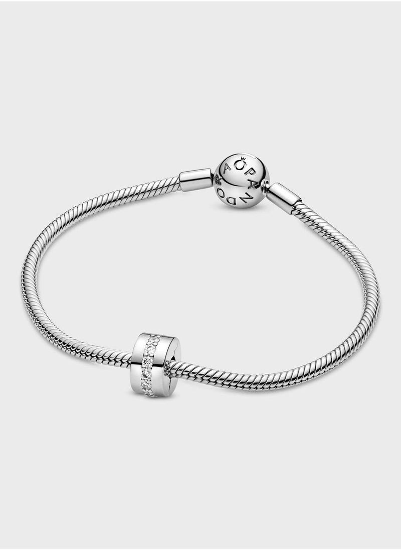 PANDORA Clear Sparkling Row Clip Charm - Image 5
