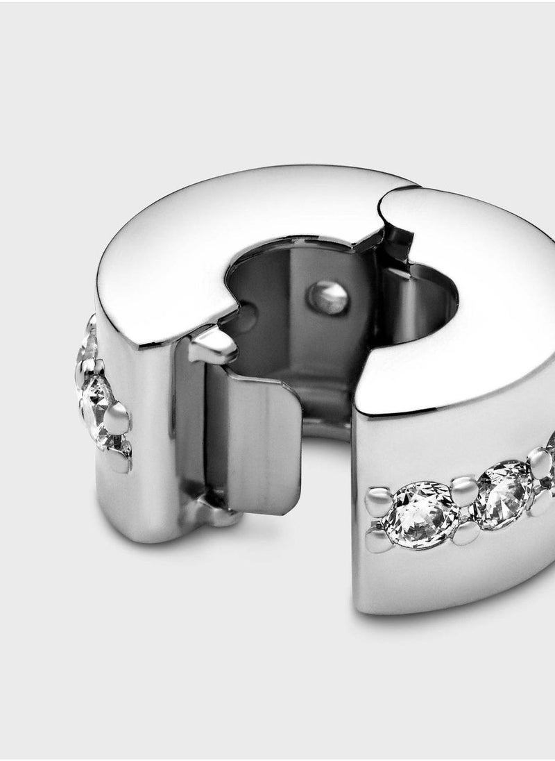 PANDORA Clear Sparkling Row Clip Charm - Image 4