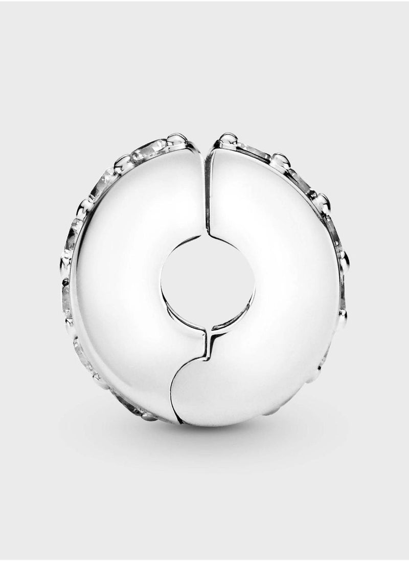 PANDORA Clear Sparkling Row Clip Charm - Image 3