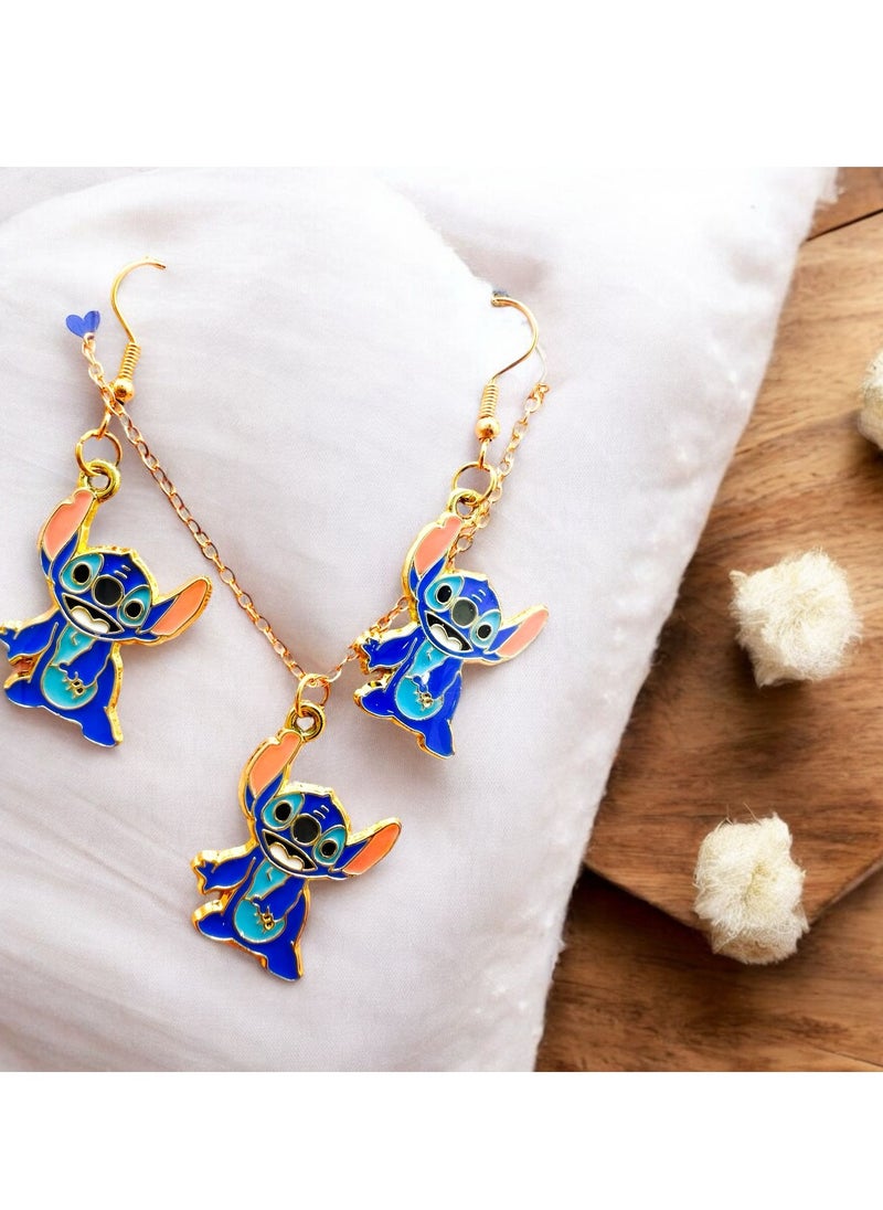 Generic An accessory consisting of earrings and a necklace. * Design: The set features a design inspired by a beloved character. 