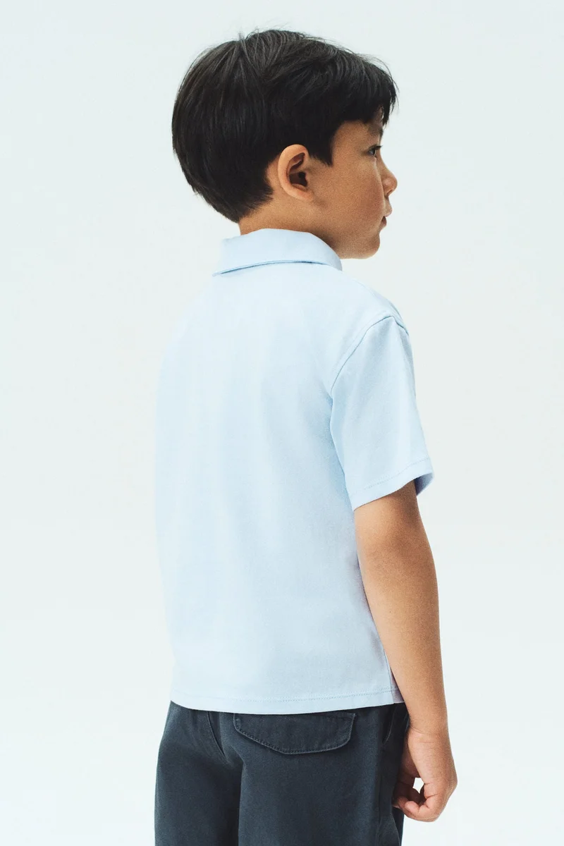H&M Appliquéd cotton polo shirt