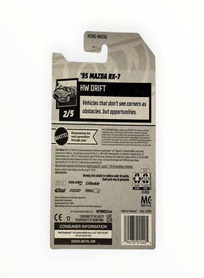 Hot Wheels 2022 - '95 Mazda RX-7 - Silver/Blue - Falken - HW Drift 2/5 - 177/250 - Image 3