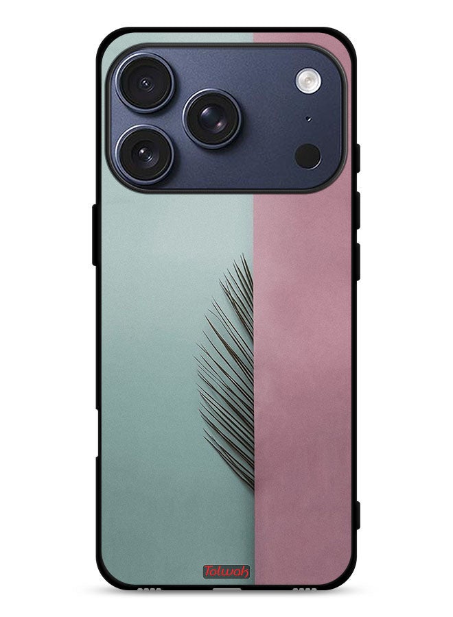 Tolwak Apple iPhone 17 Pro Protective Case Cover Half Leaves - Image 1