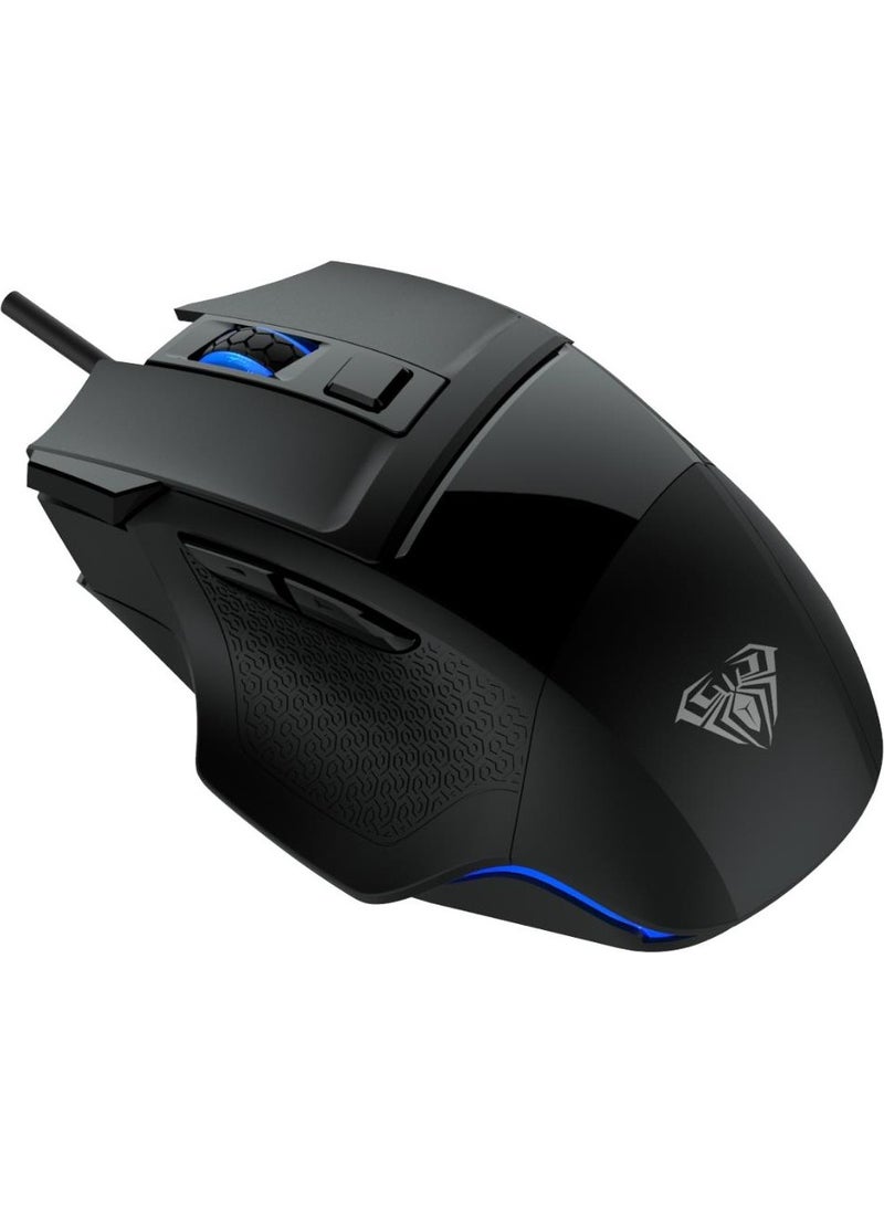 AULA - S12 2400 DPI 7 Key Macro Wired Optical Gaming Mouse - Image 1