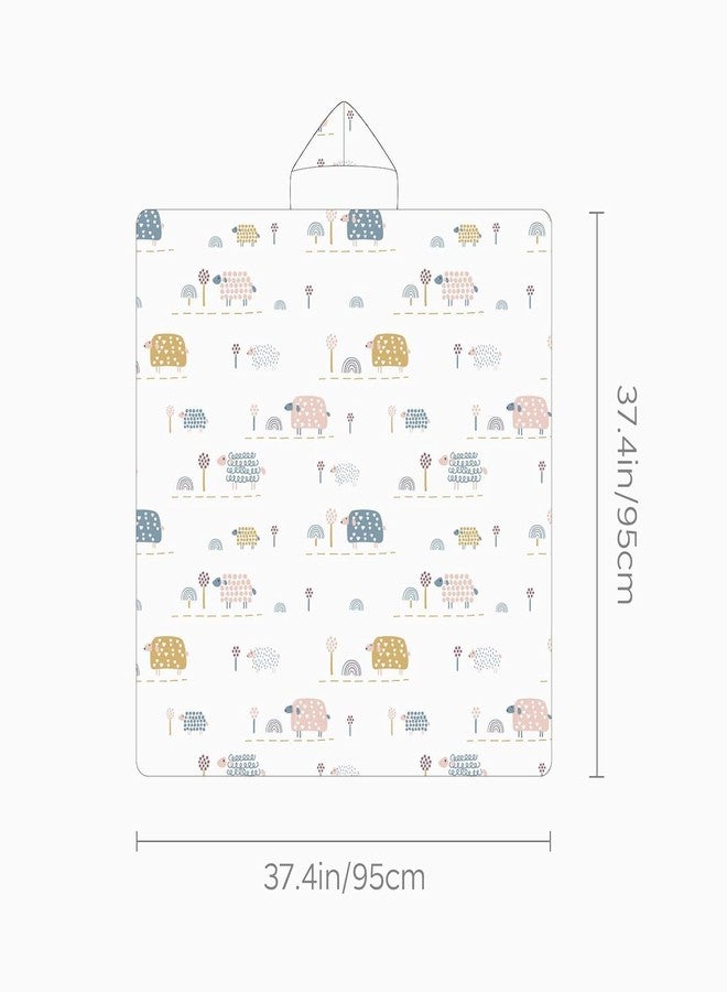 TERI BERI Baby Muslin Hooded Towel, Soft and Hypoallergenic Baby Bath Towels with Hood for Toddler Infant Newborn, Large and Absorbent Toddler Towels for Baby Boy Girl (31 x 31 inch) (White Muslin) - Image 2